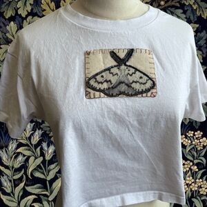 Baby Tee with Moth Patch